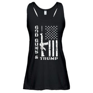 God Guns And Trump 2nd Amendment Flag AR15 Ladies Essential Flowy Tank