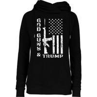 God Guns And Trump 2nd Amendment Flag AR15 Womens Funnel Neck Pullover Hood