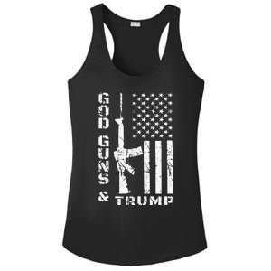 God Guns And Trump 2nd Amendment Flag AR15 Ladies PosiCharge Competitor Racerback Tank