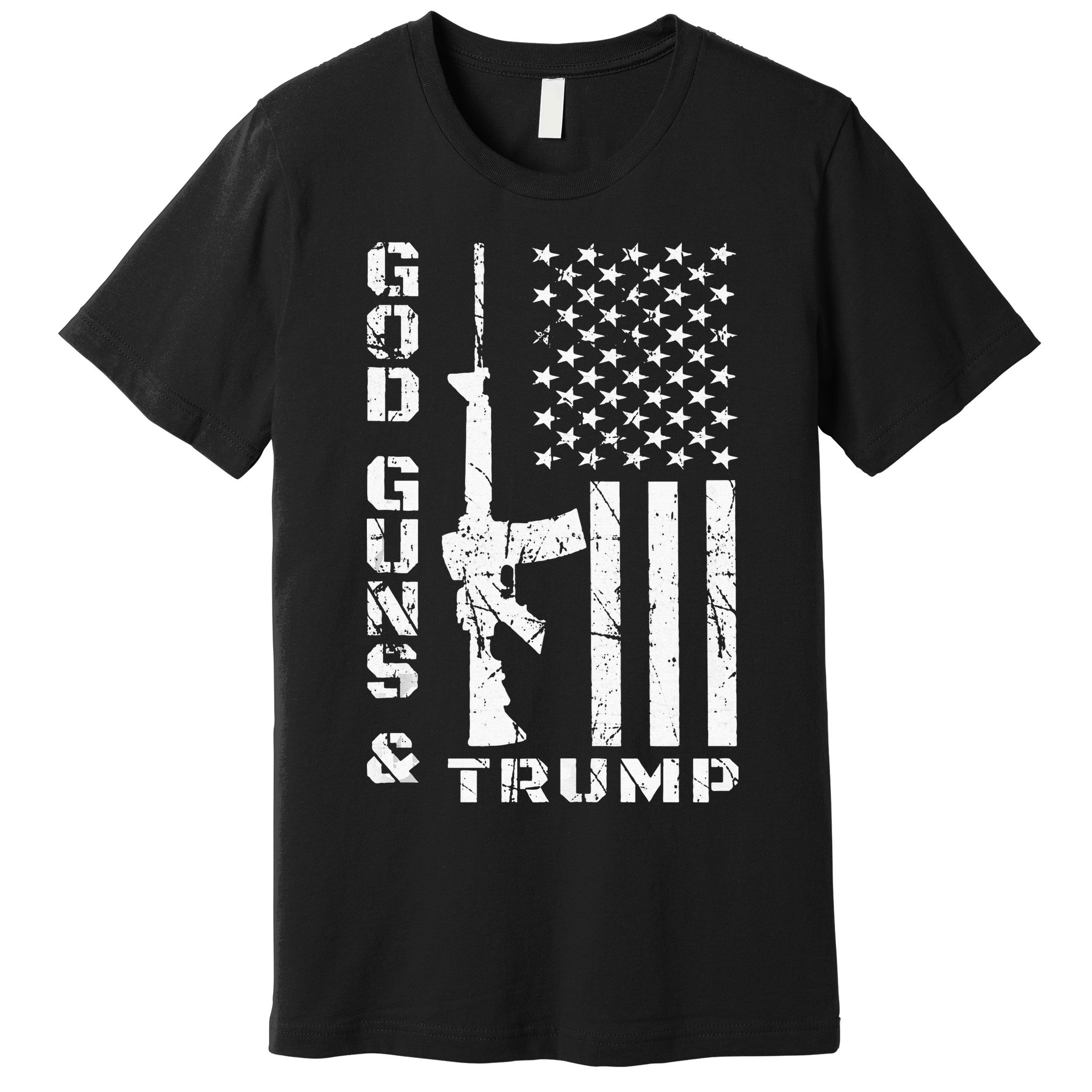 God Guns And Trump 2nd Amendment Flag AR15 Premium T-Shirt