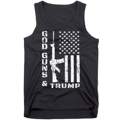 God Guns And Trump 2nd Amendment Flag AR15 Tank Top