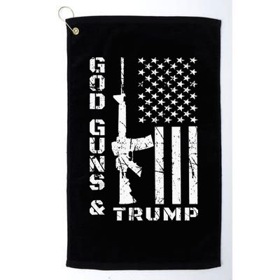 God Guns And Trump 2nd Amendment Flag AR15 Golf Towel