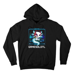 Gamesolotl Gamer Axolotl Playing Video Games Boys Girls Hoodie