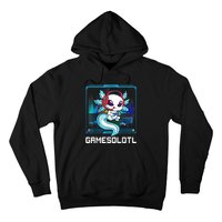 Gamesolotl Gamer Axolotl Playing Video Games Boys Girls Hoodie