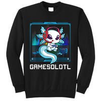 Gamesolotl Gamer Axolotl Playing Video Games Boys Girls Sweatshirt