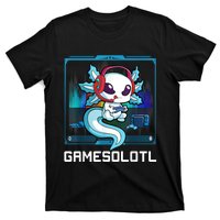 Gamesolotl Gamer Axolotl Playing Video Games Boys Girls T-Shirt