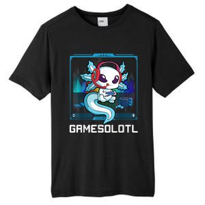 Gamesolotl Gamer Axolotl Playing Video Games Boys Girls Tall Fusion ChromaSoft Performance T-Shirt