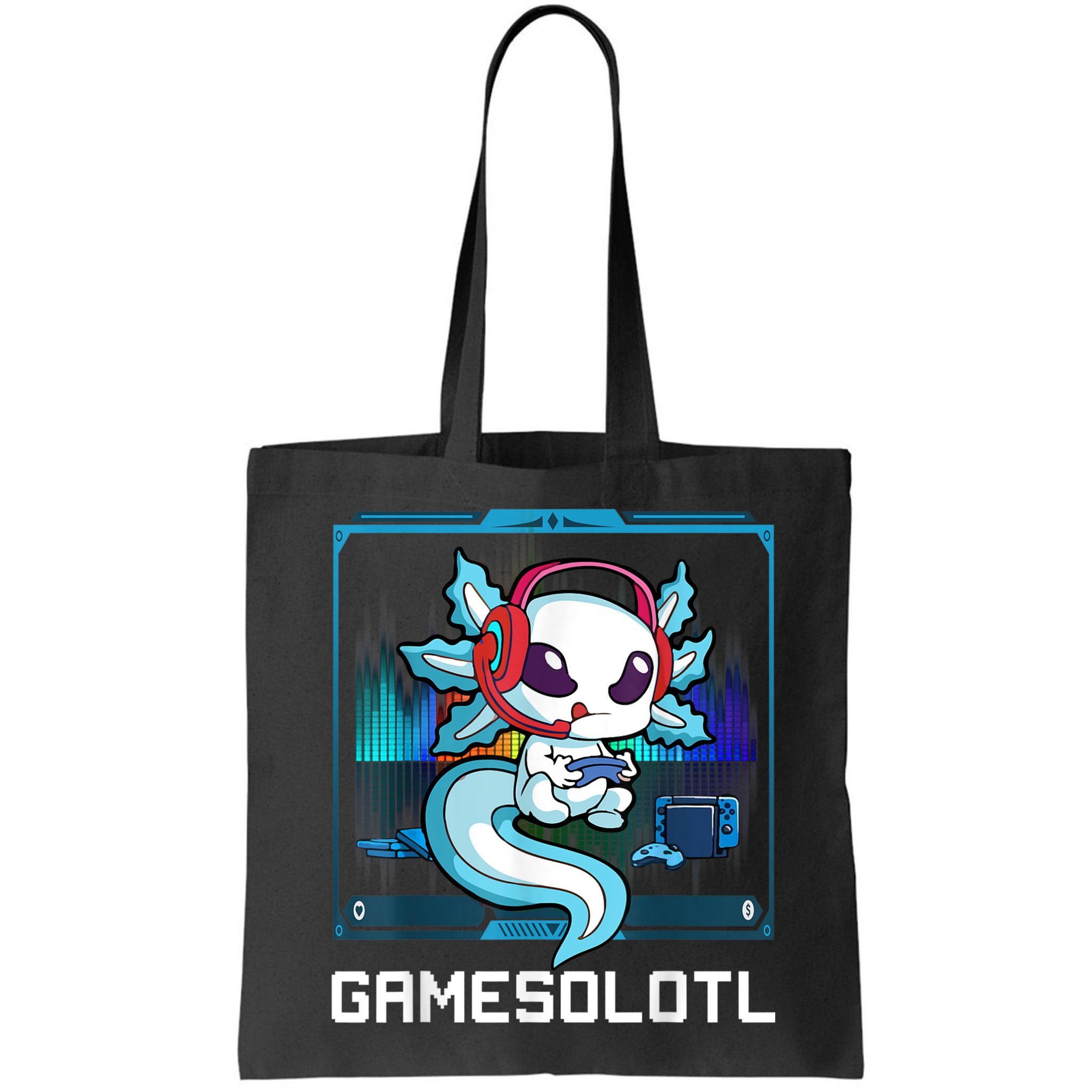 Gamesolotl Gamer Axolotl Playing Video Games Boys Girls Bag