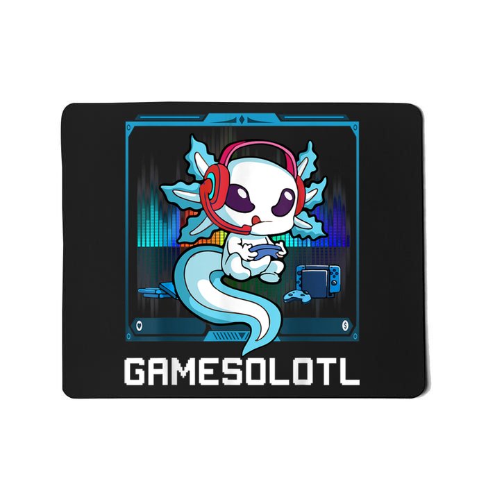 Gamesolotl Gamer Axolotl Playing Video Games Boys Girls Mousepad