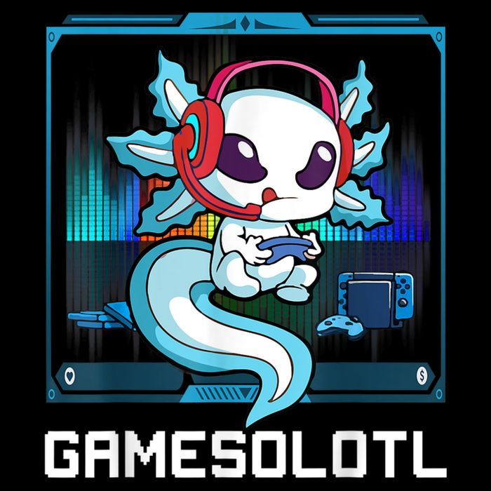 Gamesolotl Gamer Axolotl Playing Video Games Boys Girls Womens Tank Top