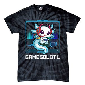 Gamesolotl Gamer Axolotl Playing Video Games Boys Girls Tie-Dye T-Shirt