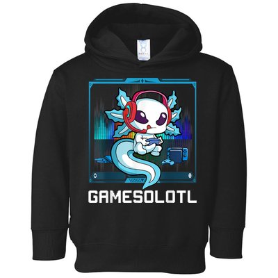 Gamesolotl Gamer Axolotl Playing Video Games Boys Girls Toddler Hoodie