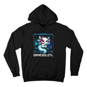 Gamesolotl Gamer Axolotl Playing Video Games Boys Girls Tall Hoodie