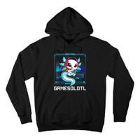 Gamesolotl Gamer Axolotl Playing Video Games Boys Girls Tall Hoodie