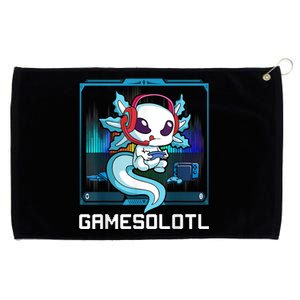 Gamesolotl Gamer Axolotl Playing Video Games Boys Girls Grommeted Golf Towel