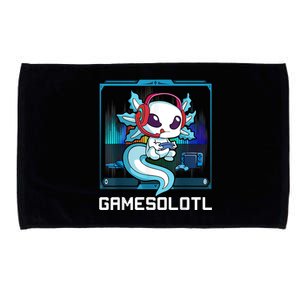 Gamesolotl Gamer Axolotl Playing Video Games Boys Girls Microfiber Hand Towel