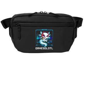 Gamesolotl Gamer Axolotl Playing Video Games Boys Girls Crossbody Pack