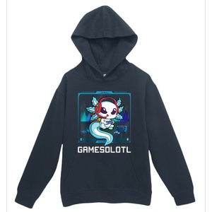 Gamesolotl Gamer Axolotl Playing Video Games Boys Girls Urban Pullover Hoodie