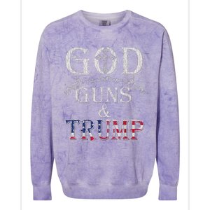 God Guns And Trump Colorblast Crewneck Sweatshirt