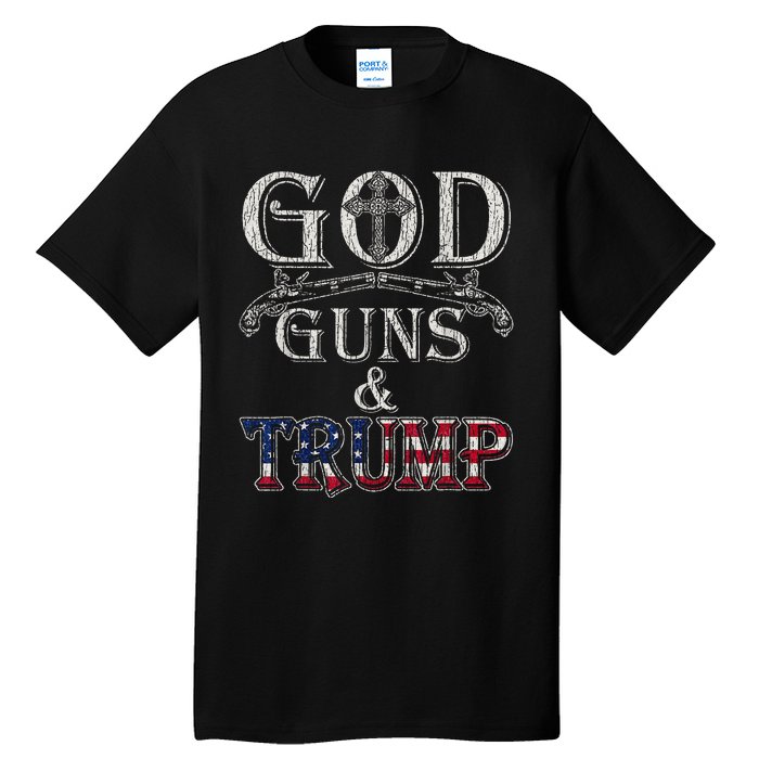 God Guns And Trump Tall T-Shirt