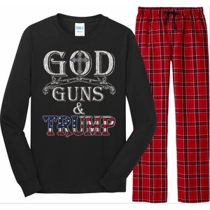 God Guns And Trump Long Sleeve Pajama Set