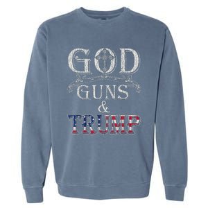 God Guns And Trump Garment-Dyed Sweatshirt