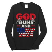 God Guns And Trump 2024 President Long Sleeve Shirt