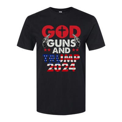 God Guns And Trump 2024 President Softstyle® CVC T-Shirt