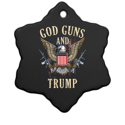 God Guns And Trump 2nd Amendment Flag Ar15 American Flag 2042 Ceramic Star Ornament