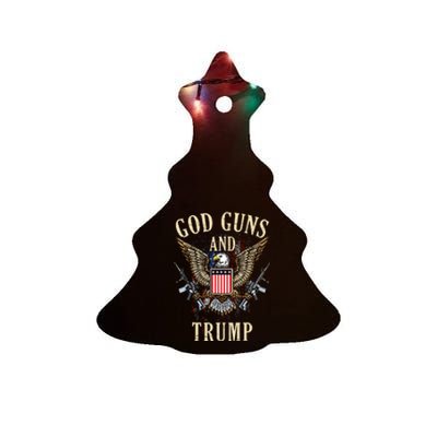 God Guns And Trump 2nd Amendment Flag Ar15 American Flag 2042 Ceramic Tree Ornament