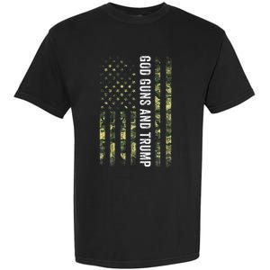 God Guns And Trump 2nd Amendment Usa Flag American Flag Garment-Dyed Heavyweight T-Shirt