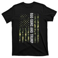 God Guns And Trump 2nd Amendment Usa Flag American Flag T-Shirt