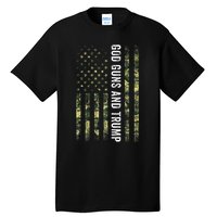 God Guns And Trump 2nd Amendment Usa Flag American Flag Tall T-Shirt