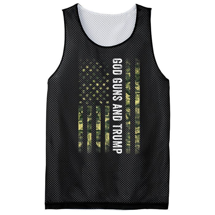 God Guns And Trump 2nd Amendment Usa Flag American Flag Mesh Reversible Basketball Jersey Tank