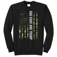 God Guns And Trump 2nd Amendment Usa Flag American Flag Tall Sweatshirt