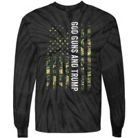 God Guns And Trump 2nd Amendment Usa Flag American Flag Tie-Dye Long Sleeve Shirt