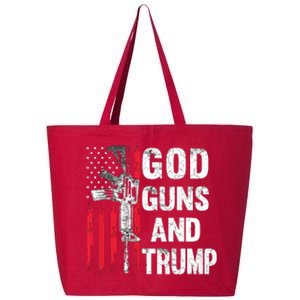 God Guns And Trump 2nd Amendment Flag Ar15 American Flag 25L Jumbo Tote