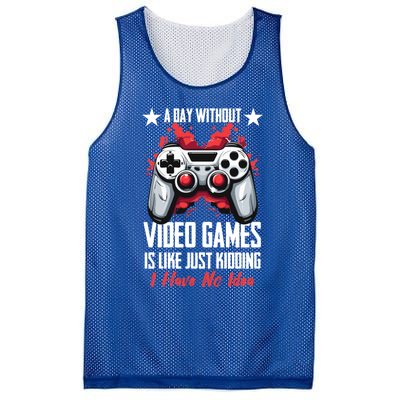 Gamer Gaming A Day Without Video Games Is Like Gift Mesh Reversible Basketball Jersey Tank