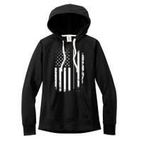 Golf Golfer American Flag Golf Flat Funny Golf Women's Fleece Hoodie