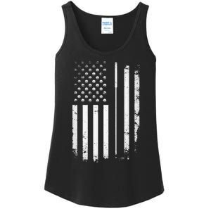 Golf Golfer American Flag Golf Flat Funny Golf Ladies Essential Tank