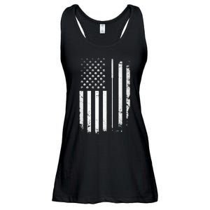 Golf Golfer American Flag Golf Flat Funny Golf Ladies Essential Flowy Tank