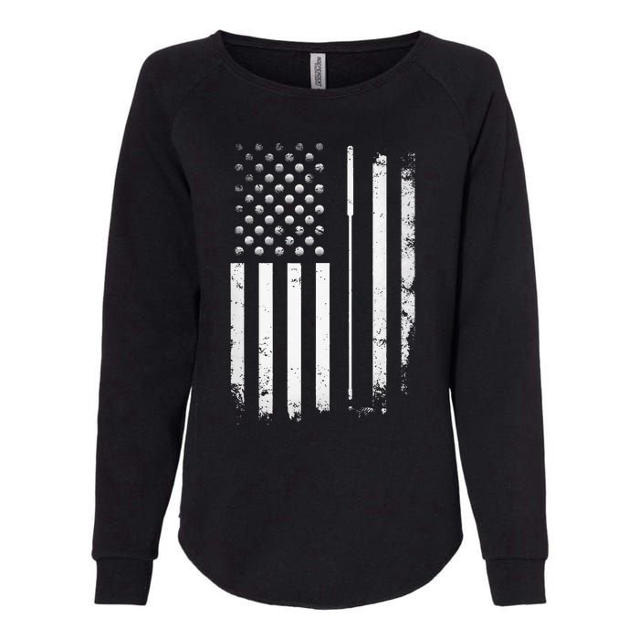 Golf Golfer American Flag Golf Flat Funny Golf Womens California Wash Sweatshirt