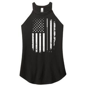 Golf Golfer American Flag Golf Flat Funny Golf Women's Perfect Tri Rocker Tank