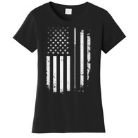 Golf Golfer American Flag Golf Flat Funny Golf Women's T-Shirt