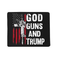 God Guns And Trump 2nd Amendment Flag AR15 American Flag Mousepad