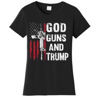 God Guns And Trump 2nd Amendment Flag AR15 American Flag Women's T-Shirt