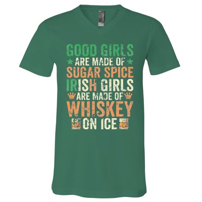 Good Girls Are Made Of Sugar Spice Irish Girls V-Neck T-Shirt