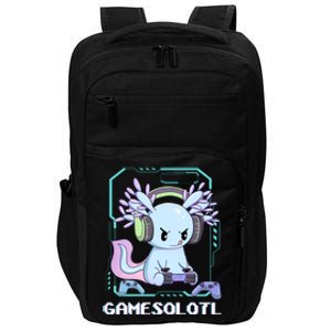 Gamesolotl Gamer Axolotl Funny Cute Impact Tech Backpack