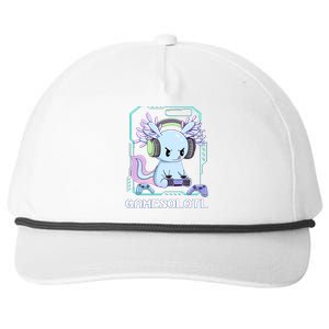 Gamesolotl Gamer Axolotl Funny Cute Snapback Five-Panel Rope Hat