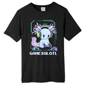 Gamesolotl Gamer Axolotl Funny Cute Tall Fusion ChromaSoft Performance T-Shirt